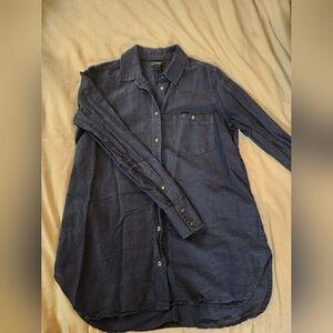 J. Crew Linen/Cotton Blend Tunic Button Down